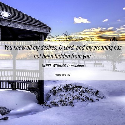 Picture 06 - Psalm 38:9 GW - You know all my desires, O Lord, and my groaning - Bible Verse Picture