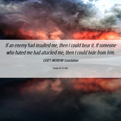 Picture 06 - Psalm 55:12 GW - If an enemy had insulted me, then I could bear - Bible Verse Picture