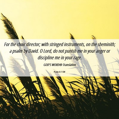 Picture 06 - Psalm 6:1 GW - For the choir director; with stringed - Bible Verse Picture