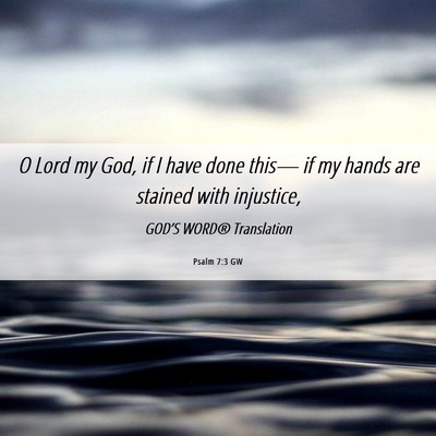 Picture 06 - Psalm 7:3 GW - O Lord my God, if I have done this— if my hands - Bible Verse Picture