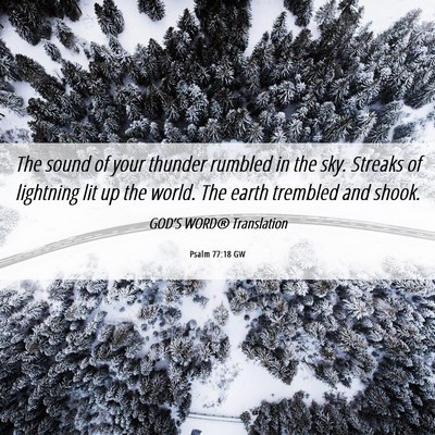 Picture 06 - Psalm 77:18 GW - The sound of your thunder rumbled in the sky. - Bible Verse Picture