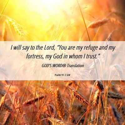 Picture 06 - Psalm 91:2 GW - I will say to the Lord, “You are my refuge and - Bible Verse Picture