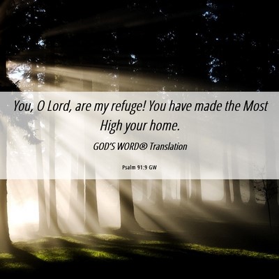 Picture 06 - Psalm 91:9 GW - You, O Lord, are my refuge! You have made the - Bible Verse Picture