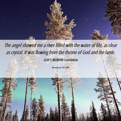 Picture 06 - Revelation 22:1 GW - The angel showed me a river filled with the water - Bible Verse Picture