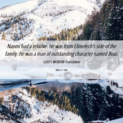 Picture 06 - Ruth 2:1 GW - Naomi had a relative. He was from Elimelech’s - Bible Verse Picture