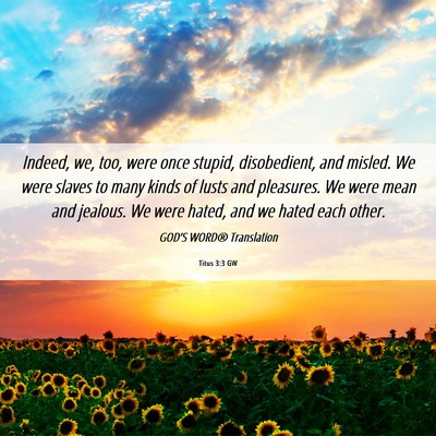 Picture 06 - Titus 3:3 GW - Indeed, we, too, were once stupid, disobedient, - Bible Verse Picture