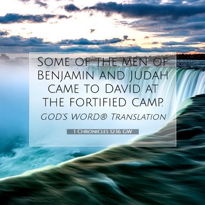 Picture 07 - 1 Chronicles 12:16 GW - Some of the men of Benjamin and Judah came to - Bible Verse Picture