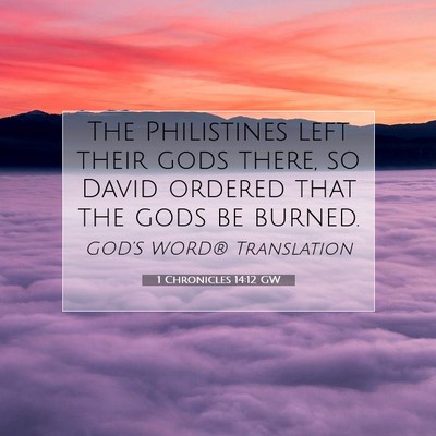 Picture 07 - 1 Chronicles 14:12 GW - The Philistines left their gods there, so David - Bible Verse Picture
