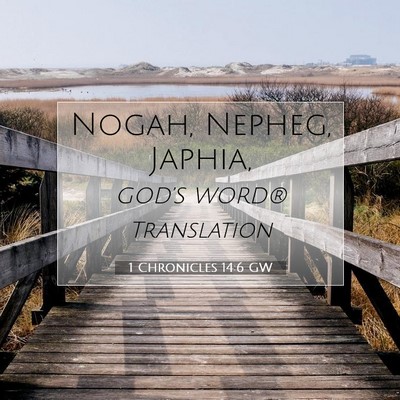 Picture 07 - 1 Chronicles 14:6 GW - Nogah, Nepheg, - Bible Verse Picture