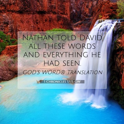 Picture 07 - 1 Chronicles 17:15 GW - Nathan told David all these words and everything - Bible Verse Picture