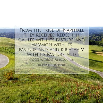 Picture 07 - 1 Chronicles 6:76 GW - From the tribe of Naphtali, they received Kedesh - Bible Verse Picture