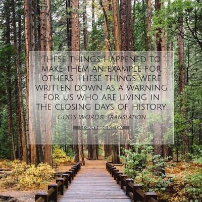 Picture 07 - 1 Corinthians 10:11 GW - These things happened to make them an example for - Bible Verse Picture