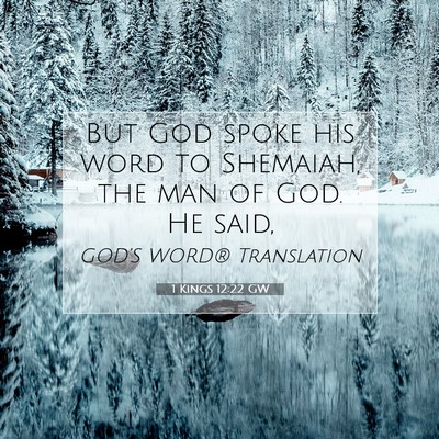 Picture 07 - 1 Kings 12:22 GW - But God spoke his word to Shemaiah, the man of - Bible Verse Picture