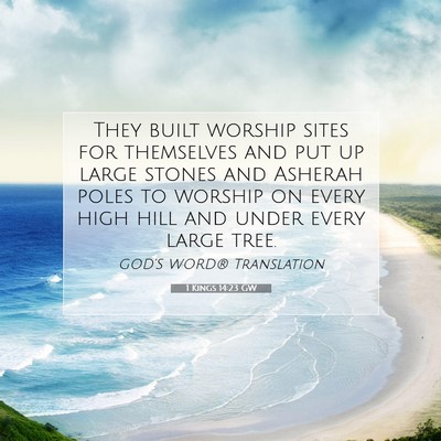 Picture 07 - 1 Kings 14:23 GW - They built worship sites for themselves and put - Bible Verse Picture