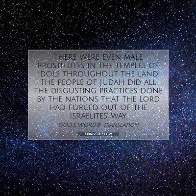 Picture 07 - 1 Kings 14:24 GW - There were even male prostitutes in the temples - Bible Verse Picture