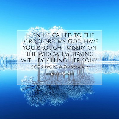 Picture 07 - 1 Kings 17:20 GW - Then he called to the Lord, “Lord my God, have - Bible Verse Picture