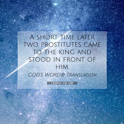 Picture 07 - 1 Kings 3:16 GW - A short time later two prostitutes came to the - Bible Verse Picture
