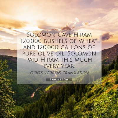 Picture 07 - 1 Kings 5:11 GW - Solomon gave Hiram 120,000 bushels of wheat and - Bible Verse Picture