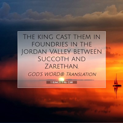 Picture 07 - 1 Kings 7:46 GW - The king cast them in foundries in the Jordan - Bible Verse Picture