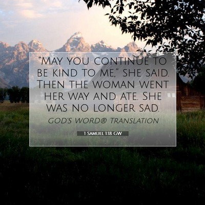 Picture 07 - 1 Samuel 1:18 GW - “May you continue to be kind to me,” she - Bible Verse Picture