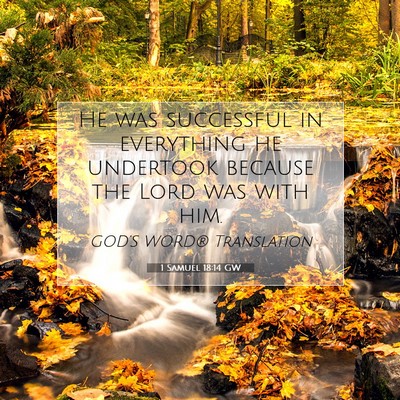 Picture 07 - 1 Samuel 18:14 GW - He was successful in everything he undertook - Bible Verse Picture