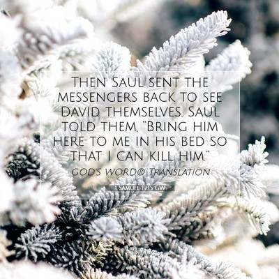 Picture 07 - 1 Samuel 19:15 GW - Then Saul sent the messengers back to see David - Bible Verse Picture