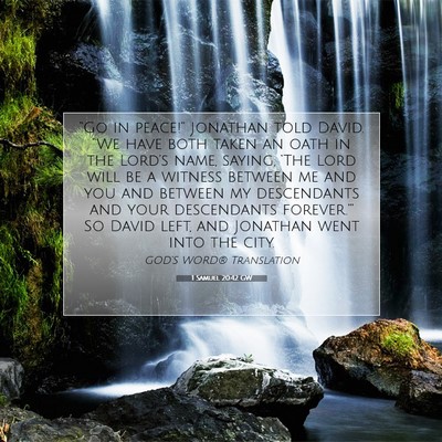 Picture 07 - 1 Samuel 20:42 GW - “Go in peace!” Jonathan told David. “We - Bible Verse Picture