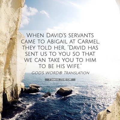 Picture 07 - 1 Samuel 25:40 GW - When David’s servants came to Abigail at - Bible Verse Picture