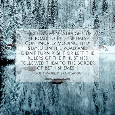 Picture 07 - 1 Samuel 6:12 GW - The cows went straight up the road to Beth - Bible Verse Picture