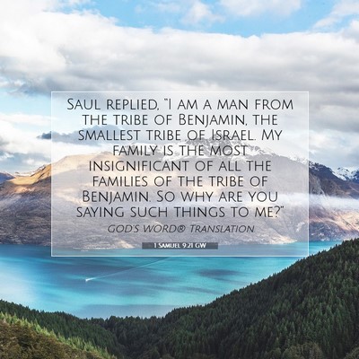 Picture 07 - 1 Samuel 9:21 GW - Saul replied, “I am a man from the tribe of - Bible Verse Picture