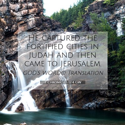 Picture 07 - 2 Chronicles 12:4 GW - He captured the fortified cities in Judah and - Bible Verse Picture