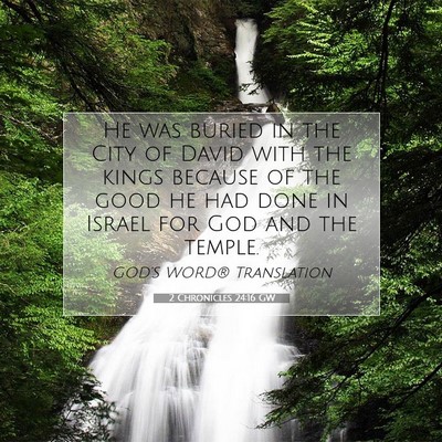 Picture 07 - 2 Chronicles 24:16 GW - He was buried in the City of David with the kings - Bible Verse Picture