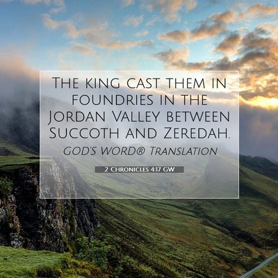 Picture 07 - 2 Chronicles 4:17 GW - The king cast them in foundries in the Jordan - Bible Verse Picture