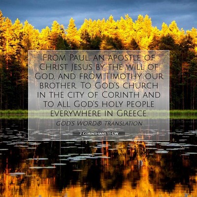 Picture 07 - 2 Corinthians 1:1 GW - From Paul, an apostle of Christ Jesus by the will - Bible Verse Picture