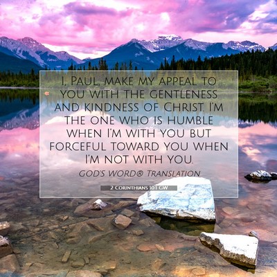 Picture 07 - 2 Corinthians 10:1 GW - I, Paul, make my appeal to you with the - Bible Verse Picture