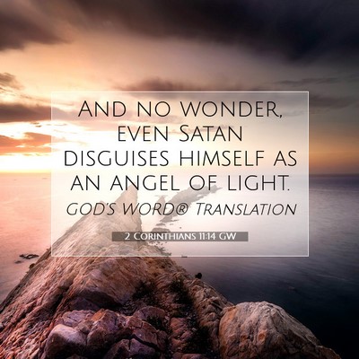 Picture 07 - 2 Corinthians 11:14 GW - And no wonder, even Satan disguises himself as an - Bible Verse Picture