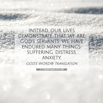Picture 07 - 2 Corinthians 6:4 GW - Instead, our lives demonstrate that we are - Bible Verse Picture