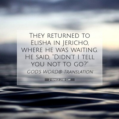 Picture 07 - 2 Kings 2:18 GW - They returned to Elisha in Jericho, where he was - Bible Verse Picture