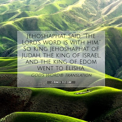 Picture 07 - 2 Kings 3:12 GW - Jehoshaphat said, “The Lord’s word is with - Bible Verse Picture