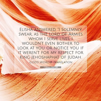 Picture 07 - 2 Kings 3:14 GW - Elisha answered, “I solemnly swear, as the Lord - Bible Verse Picture