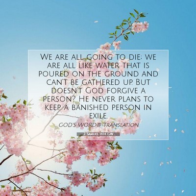 Picture 07 - 2 Samuel 14:14 GW - We are all going to die; we are all like water - Bible Verse Picture