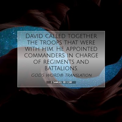 Picture 07 - 2 Samuel 18:1 GW - David called together the troops that were with - Bible Verse Picture