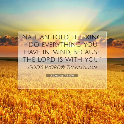 Picture 07 - 2 Samuel 7:3 GW - Nathan told the king, “Do everything you have - Bible Verse Picture