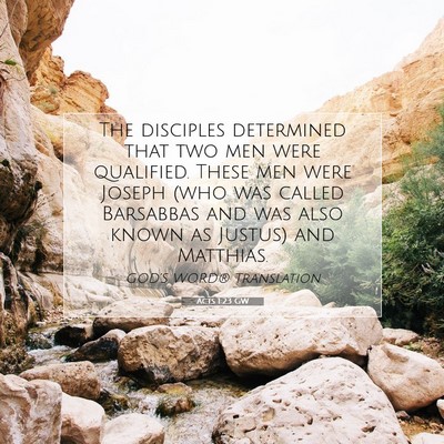 Picture 07 - Acts 1:23 GW - The disciples determined that two men were - Bible Verse Picture