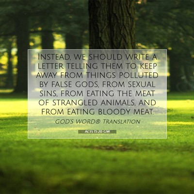 Picture 07 - Acts 15:20 GW - Instead, we should write a letter telling them to - Bible Verse Picture