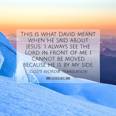 Picture 07 - Acts 2:25 GW - This is what David meant when he said about - Bible Verse Picture