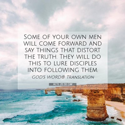 Picture 07 - Acts 20:30 GW - Some of your own men will come forward and say - Bible Verse Picture