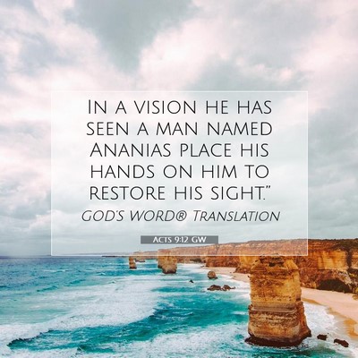 Picture 07 - Acts 9:12 GW - In a vision he has seen a man named Ananias place - Bible Verse Picture