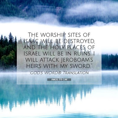 Picture 07 - Amos 7:9 GW - The worship sites of Isaac will be destroyed, and - Bible Verse Picture