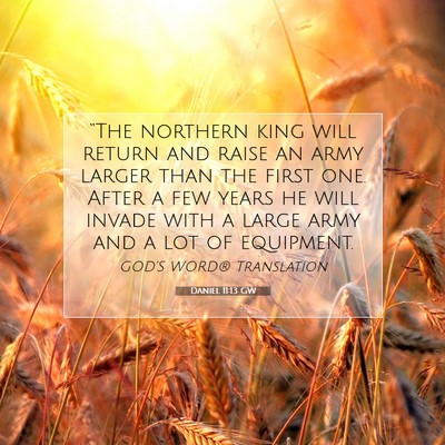 Picture 07 - Daniel 11:13 GW - “The northern king will return and raise an - Bible Verse Picture